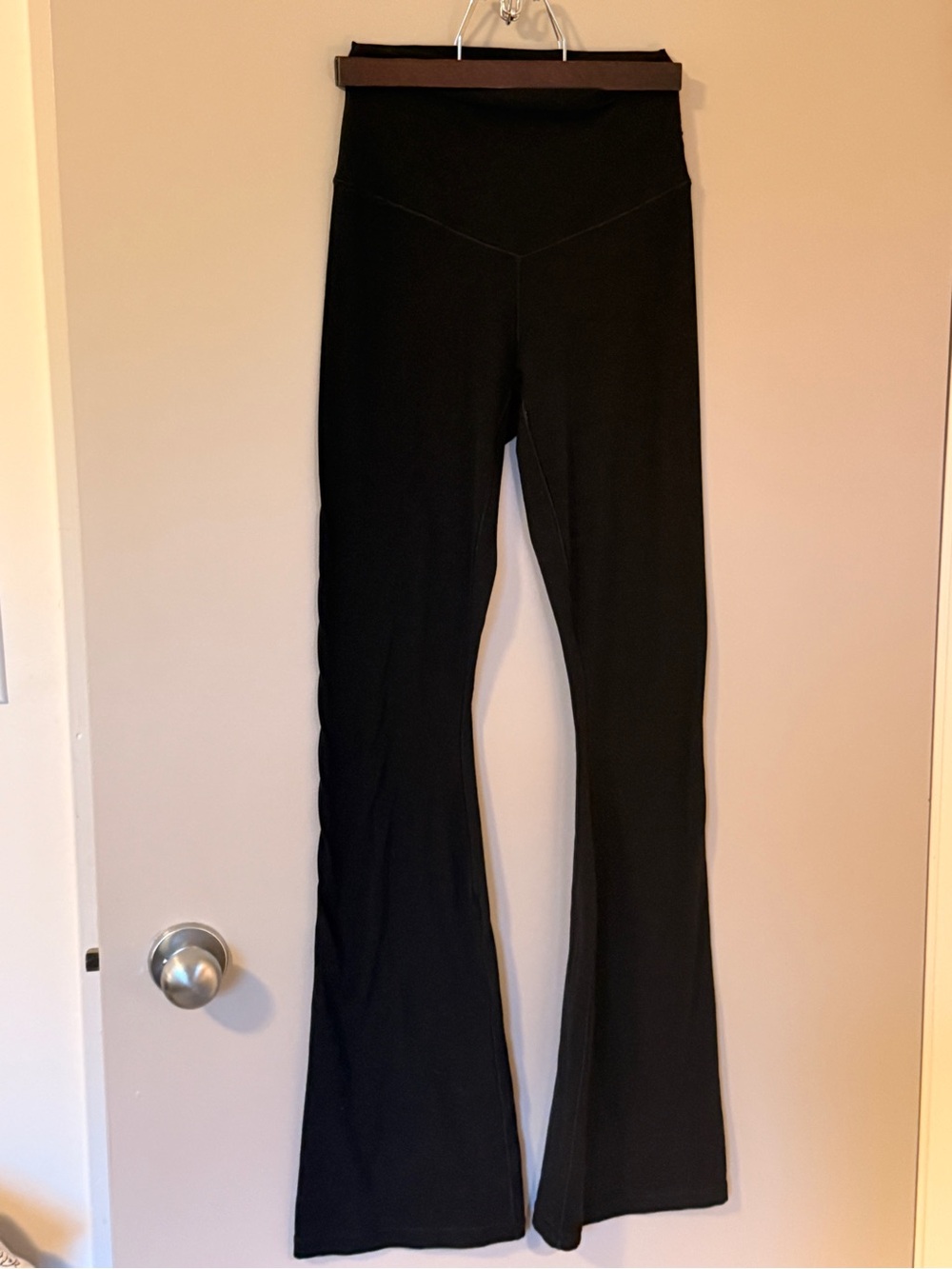 aerie Black High-Waist Flare Pants
